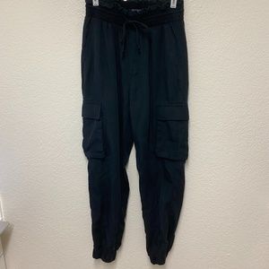 Abercrombie and Fitch Black Cargo Joggers (S)